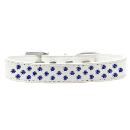 UNCONDITIONAL LOVE Sprinkles Blue Crystals Dog CollarWhite Size 16 UN756578